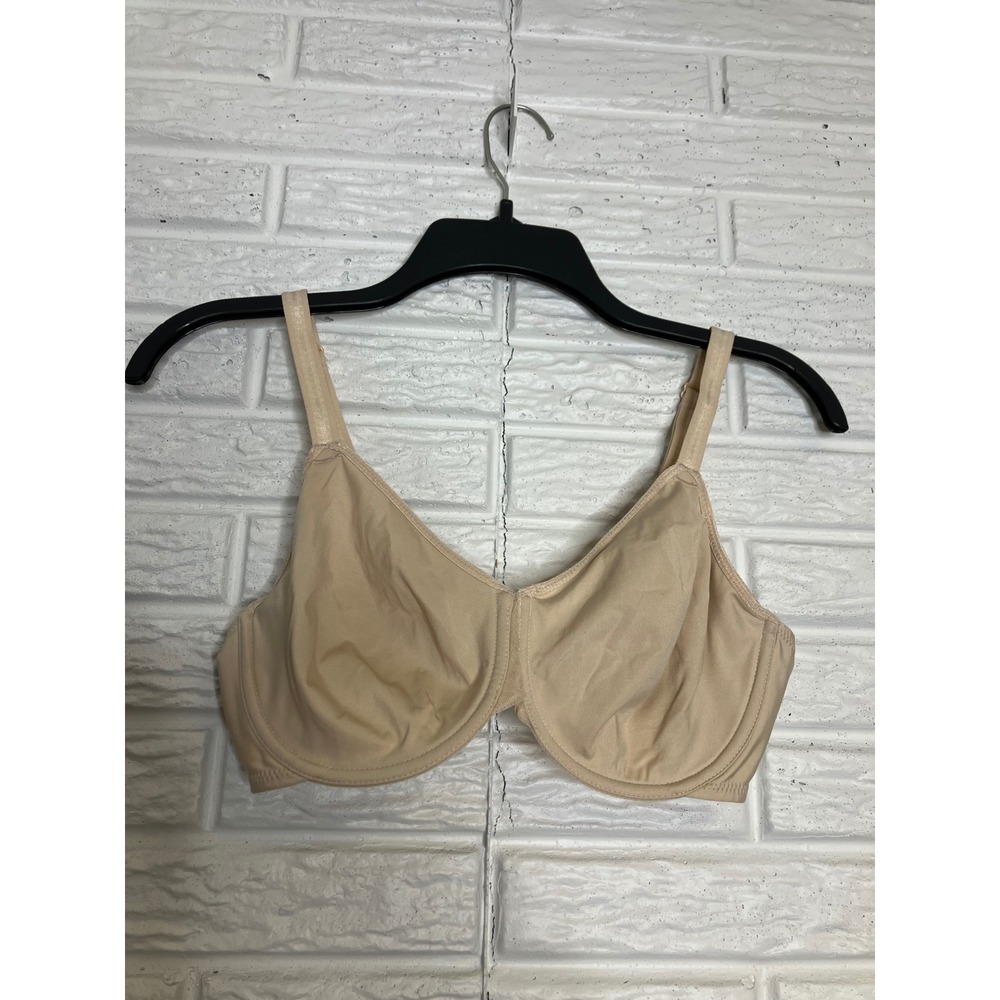 Wacoal full coverage underwire bra no padding women's size‎ 34D tan/nude basics
